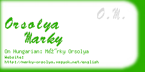 orsolya marky business card